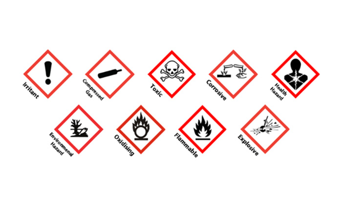 علامت های هشدار حمل مواد شیمیایی
